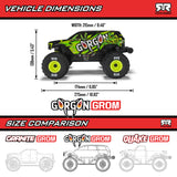 Arrma ARA2130T2 Gorgon Grom 1/16 Brushed 4X4 Truck RTR Battery Charger Red