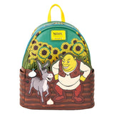 Loungefly Shrek & Donkey Sunflower Field Mini Backpack