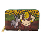 Loungefly Shrek & Donkey Sunflower Field Zip Around Wallet