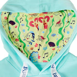 Loungefly Disney The Little Mermaid 35th Anniversary Ariel and Flounder Hoodie Glow in the Dark 3XL-XXX-Large