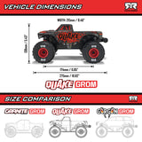 Arrma ARA2137T2 Quake Grom 1/16 Brushed 4X4 Truck RTR Battery Charger Green