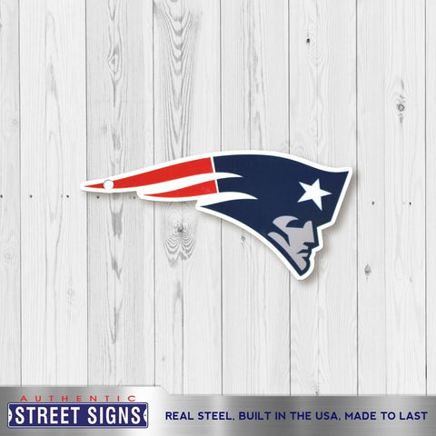 New England Patriots Laser Cut Steel Logo Spirit Size Authentic Street Signs 12"