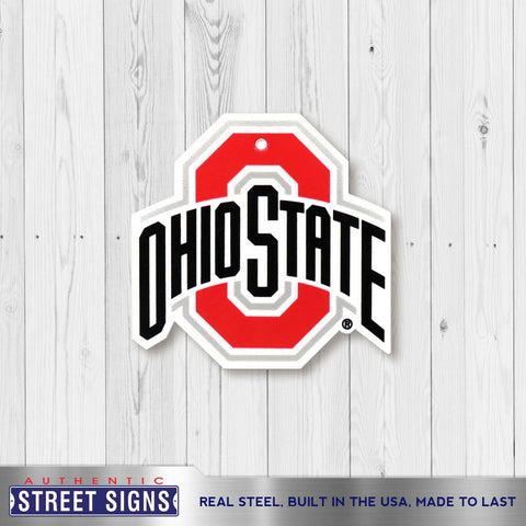 Ohio State Buckeyes Laser Cut Steel Logo Spirit Size Authentic Street Signs 12"