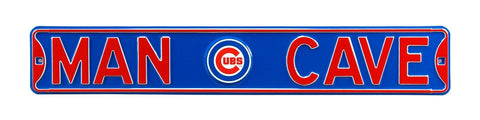 Chicago Cubs Authentic Steel Street Sign Man Cave with Logo 36x6 36in