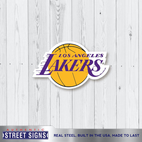 Los Angeles Lakers Laser Cut Steel Logo Spirit Size Authentic Street Signs