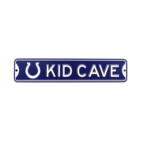 Indianapolis Colts Steel Kid Cave Sign 16x3 16in