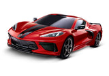 Traxxas 93054-4 Chevrolet Corvette Stingray C8 1/10 Scale AWD Supercar Red