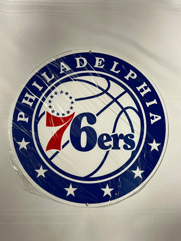 Philadelphia 76ers Laser Cut Steel Logo Spirit Size Authentic Street Signs 12"