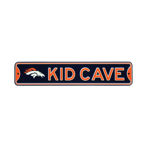 Denver Broncos Steel Kid Cave Sign 16x3 16in