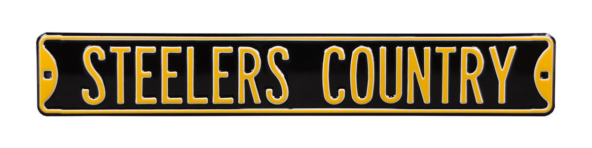 NFL Metal Street Sign - Pittsburgh Steelers (23.5x5.5)