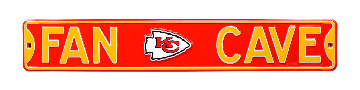 KC Chiefs Kingdom Mancave Metal Sign