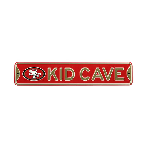 San Francisco 49ers Steel Kid Cave Sign 16x3 16in