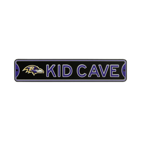 Baltimore Ravens Steel Kid Cave Sign 16x3 16in