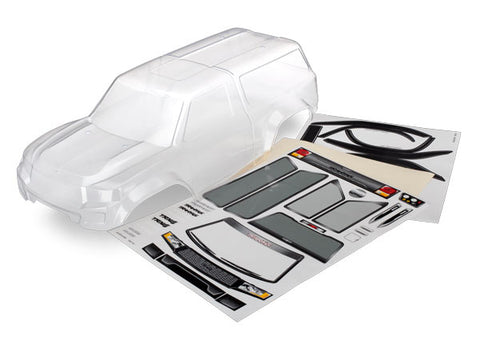 Body with camper, TRX-4¨ Sport (clear, trimmed, requires painting)/ window masks/ decal sheet