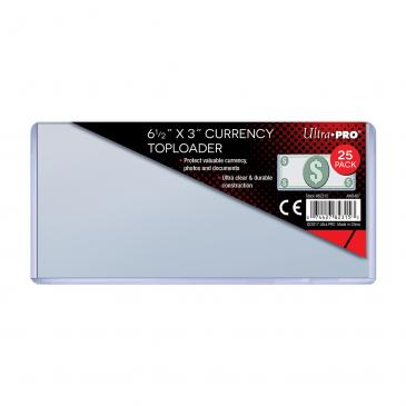 6-1/2" x 3" Currency Toploader 25ct
