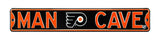 NHL Philadelphia Flyers Man Cave Sign, Metal Wall Decor- Large, Heavy Duty Steel Road Sign  Hockey Home Decor for Garage, Office, and Gifts for Men