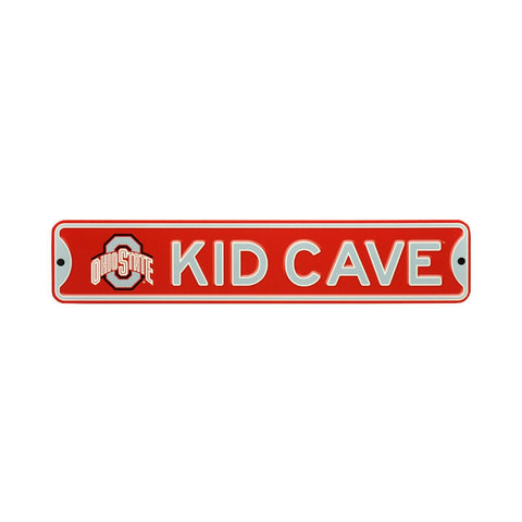 Ohio State Buckeyes Steel Kid Cave Sign 16x3 16in