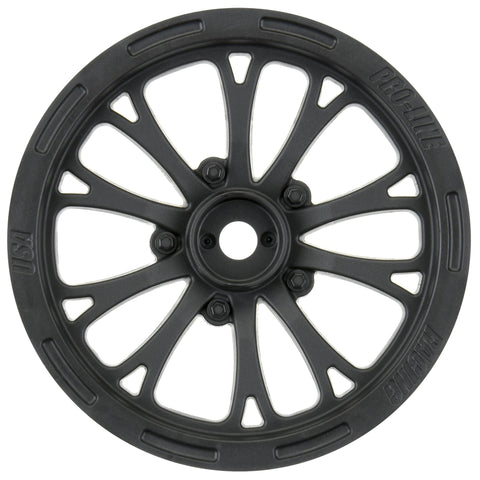 Pro-Line Racing 277503 1/10 Pomona Front 2.2" Wheels Drag 12mm (2) Black