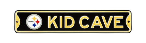 Pittsburgh Steelers Steel Kid Cave Sign 16x3 16in