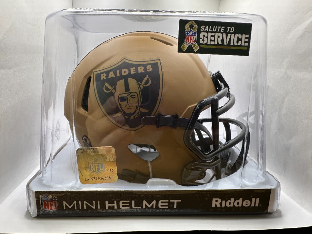 Las Vegas Raiders CUSTOM Salute to Service Mini Football Helmet