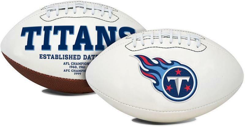 Tennessee Titans Full Size Official NFL Autograph Signature Series White  Panel Football by Wilson - Collectible Supplies