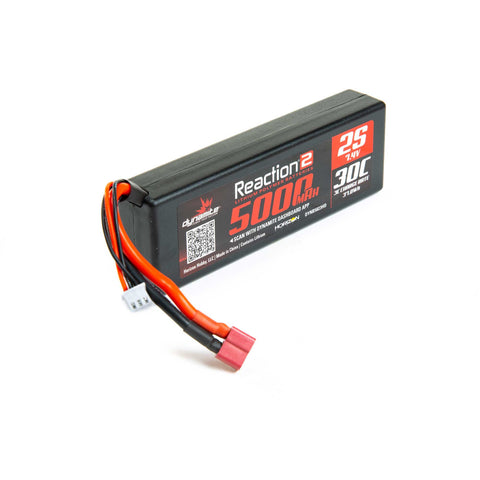 Horizon Reaction 2 Dynamite DYNB5023HD 7.4V 5000mAh 2S 30C Reaction 2.0 Hardcase LiPo Battery: Deans