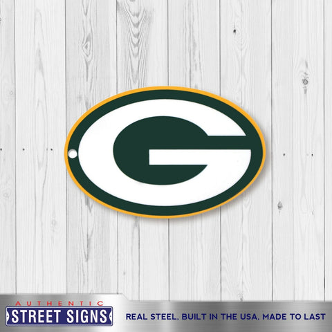 Green Bay Packers Laser Cut Steel Logo Spirit Size Authentic Street Signs 12"