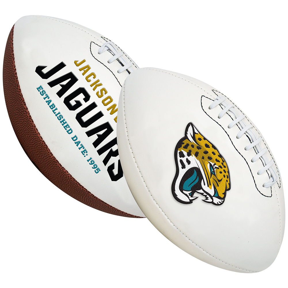 Jacksonville Jagurs Full Size Football White Panel Logo Signature Seri
