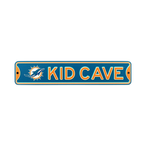 Miami Dolphins Steel Kid Cave Sign 16x3 16in