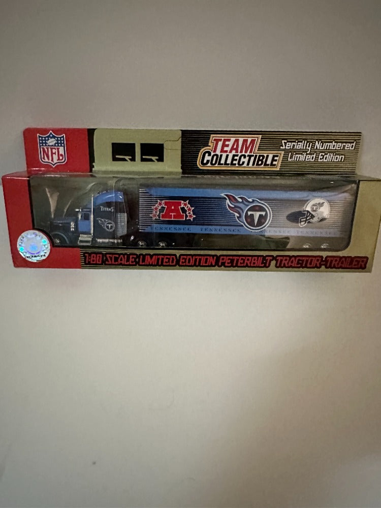 LOT of 2 NFL TENNESSEE TITANS SEMI TRACTOR TRAILOR TRUCKS