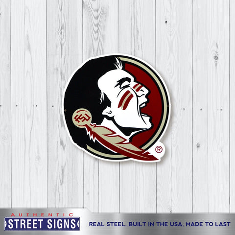 Florida State Semino Laser Cut Steel Logo Spirit Size Authentic Street Signs 12"