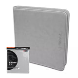 BCW Gaming Z-FOLIO 12-Pocket LX Album White Holds 480 Cards Zipper Closure