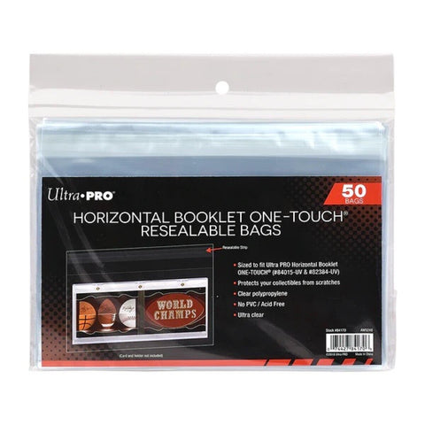 Ultra Pro Horizontal Booklet One Touch Resealable Bags (50 per pk)