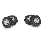 Pro-Line PRO1030910 1/16 Dumont F/R Tires MTD 12mm Black Impulse Silver Wheel Color finish (4): Mojave GROM