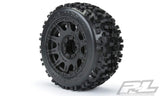 Pro-Line Racing 117810 Badlands 3.8" All Terrain MT Tires Raid Black Mounted 8x32 17mm
