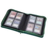 BCW Z-FOLIO 4-POCKET Toploaders Album Green HOLDS 160 Cards Side Loading Zipper