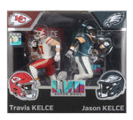 Jason Kelce Travis SB LVII Chiefs Eagles Mcfarlane 2 Pack Legacy Figure