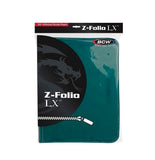 BCW GAMING Z-FOLIO 9-POCKET LX ALBUM Green HOLDS 360 CARDS ZIPPER CLOSURE