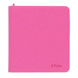 BCW Gaming Z-FOLIO 12-Pocket LX Album Pink Holds 480 Cards Zipper Closure