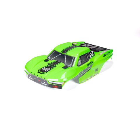 ARRMA ARA-1584 1/10 Clipless Painted Trimmed Body Set with Decals, Green: FURY 2WD