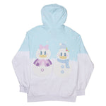 Loungefly Disney Mickey and Minnie Pastel Snowman Unisex Hoodie M- Medium