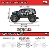 ARRMA GORGON ARA3530T2 223s 2 Wheel Drive MT 1/10th RTR Red