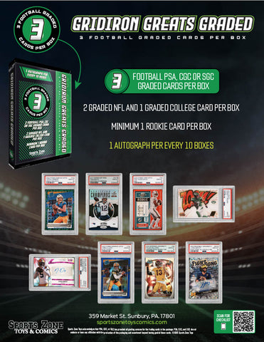 Gridiron Greats Football Graded 3 Card Box