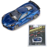 AFX AFX22094 HO Mega G+ MG+ Plus Corvette C8 Riptide Blue Slot Race Car