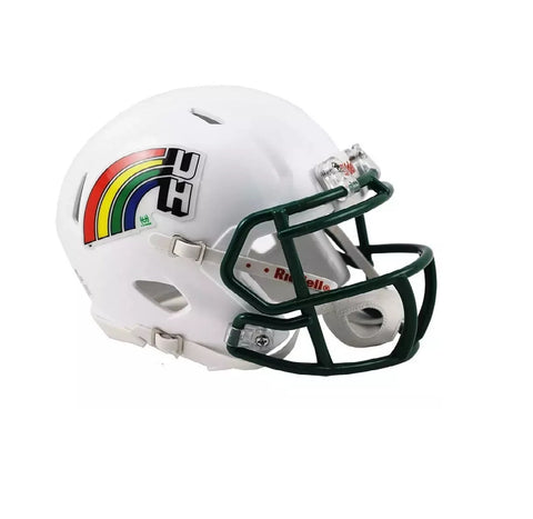 Hawaii Warriors NCAA Retro Rainbow Riddell Speed Mini Helmet New in Box