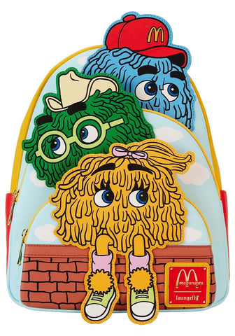 Loungefly McDonalds Triple Pocket Fry Guys  Mini Backpack