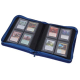 BCW Z-FOLIO 4-POCKET Toploaders Album Blue HOLDS 160 Cards Side Loading Zipper