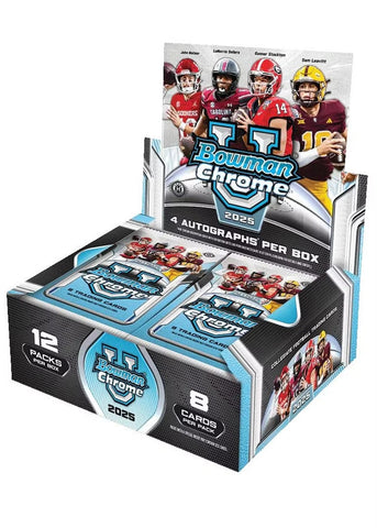 2025 Bowman Chrome U Football Jumbo Hobby Box