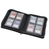 BCW Z-FOLIO 4-POCKET Toploaders Album Black HOLDS 160 Cards Side Loading Zipper