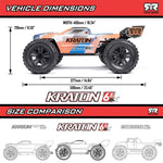 ARRMA ARA8608V6T1 Kraton 6S BLX 1/8 Speed Monster Truck Orange RTR